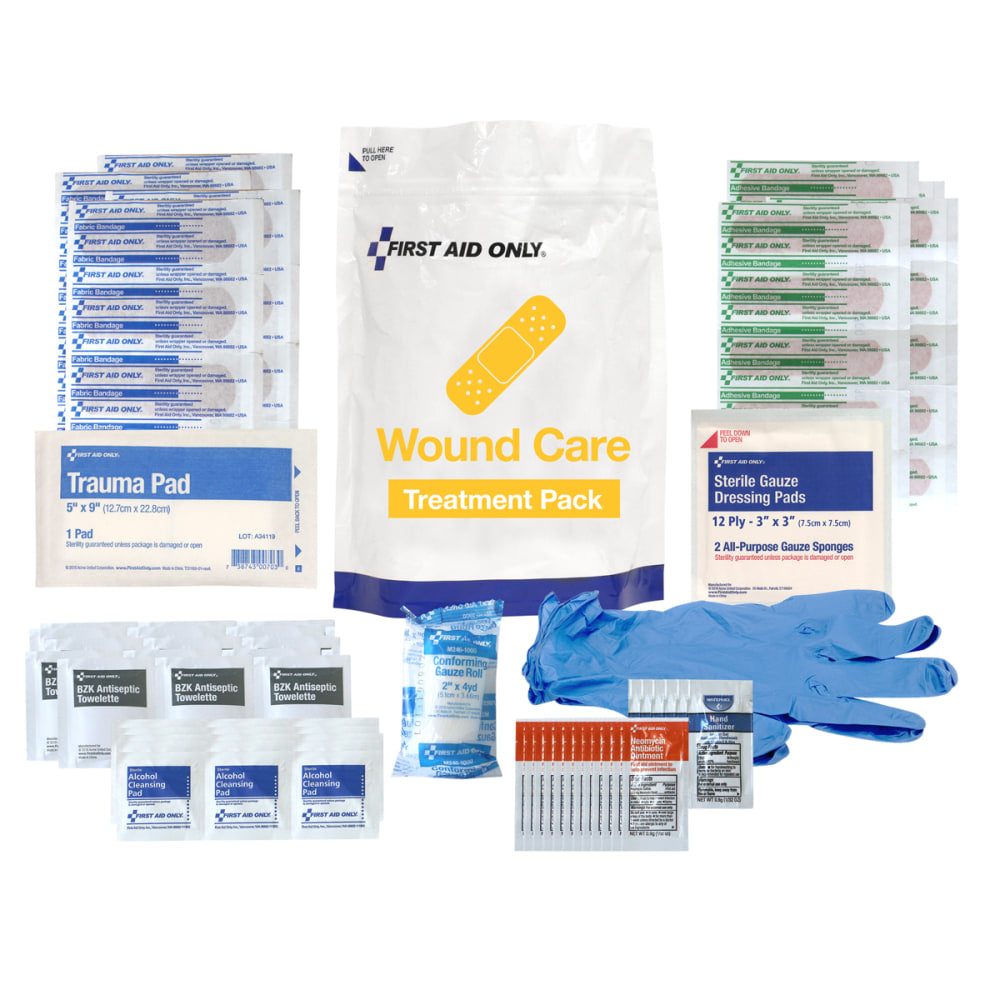 First Aid Only Wound Care Treatment Pack Refill, White