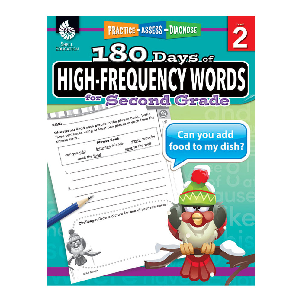 Shell Education 180 Days Of High-Frequency Words, Grade 2