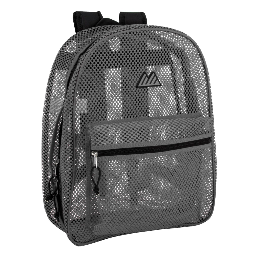 Trailmaker Mesh Backpacks, Assorted Colors (Black, Blue, Red, Gray, Green), Pack Of 24 Backpacks