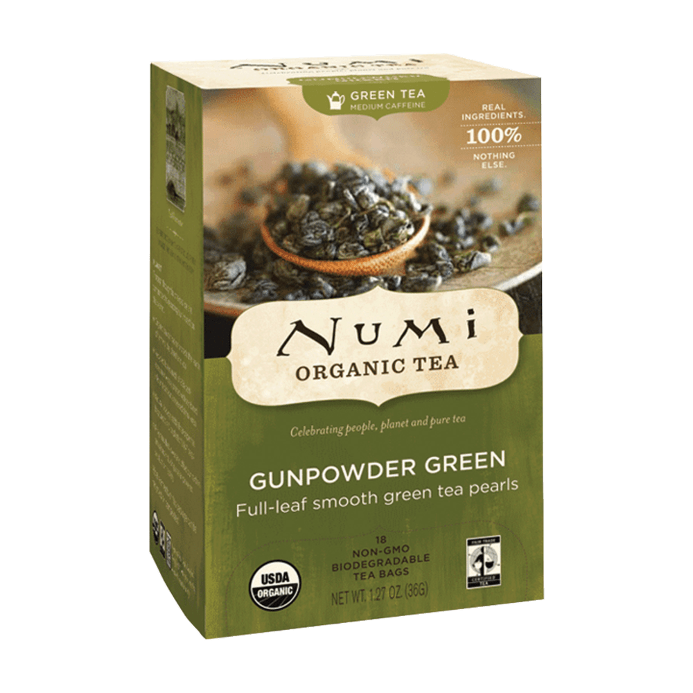 Numi Organic Gunpowder Green Tea, Box Of 18