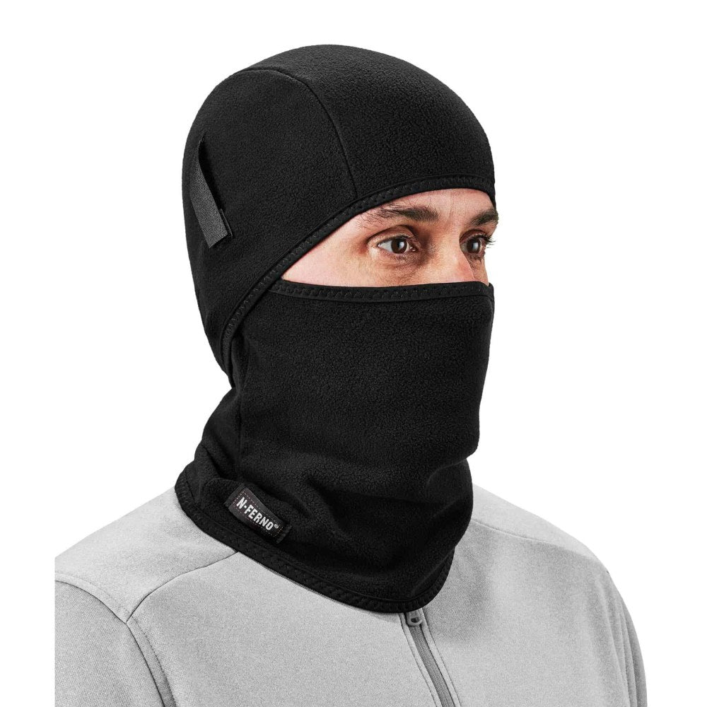 Ergodyne N-Ferno 6826 2-Piece Balaclava Face Masks, One Size, Black, Pack Of 12 Masks