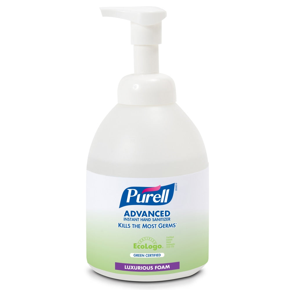 PURELL Hand Sanitizer Foam - Fragrance-free Scent - 18.1 fl oz (535 mL) - Pump Bottle Dispenser - Kill Germs - Hand, Skin - Clear - Non-aerosol, Anti-septic - 4 / Carton