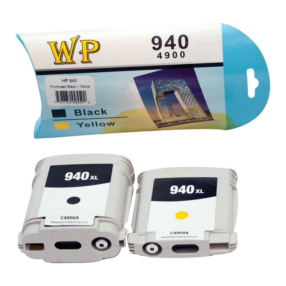 M&A Global Cartridges C4900A-C (HP C4900A) Black/Yellow Printheads, Pack Of 2