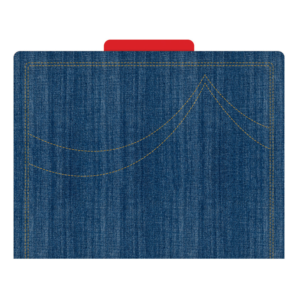 Barker Creek Tab File Folders, Letter Size, Denim, Pack Of 36 Folders