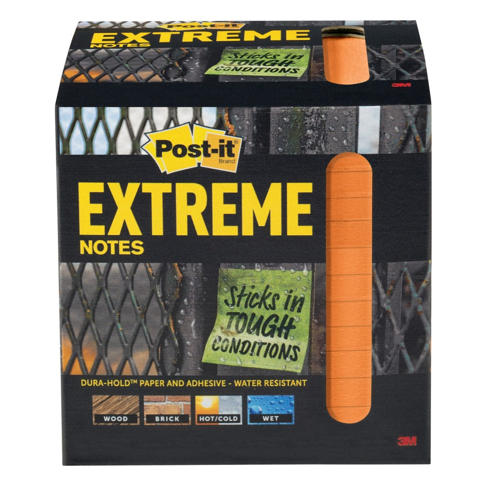 Post it Notes Extreme Notes, 540 Total Notes, Pack Of 12 Pads, 3in x 3in, Orange, 45 Notes Per Pad