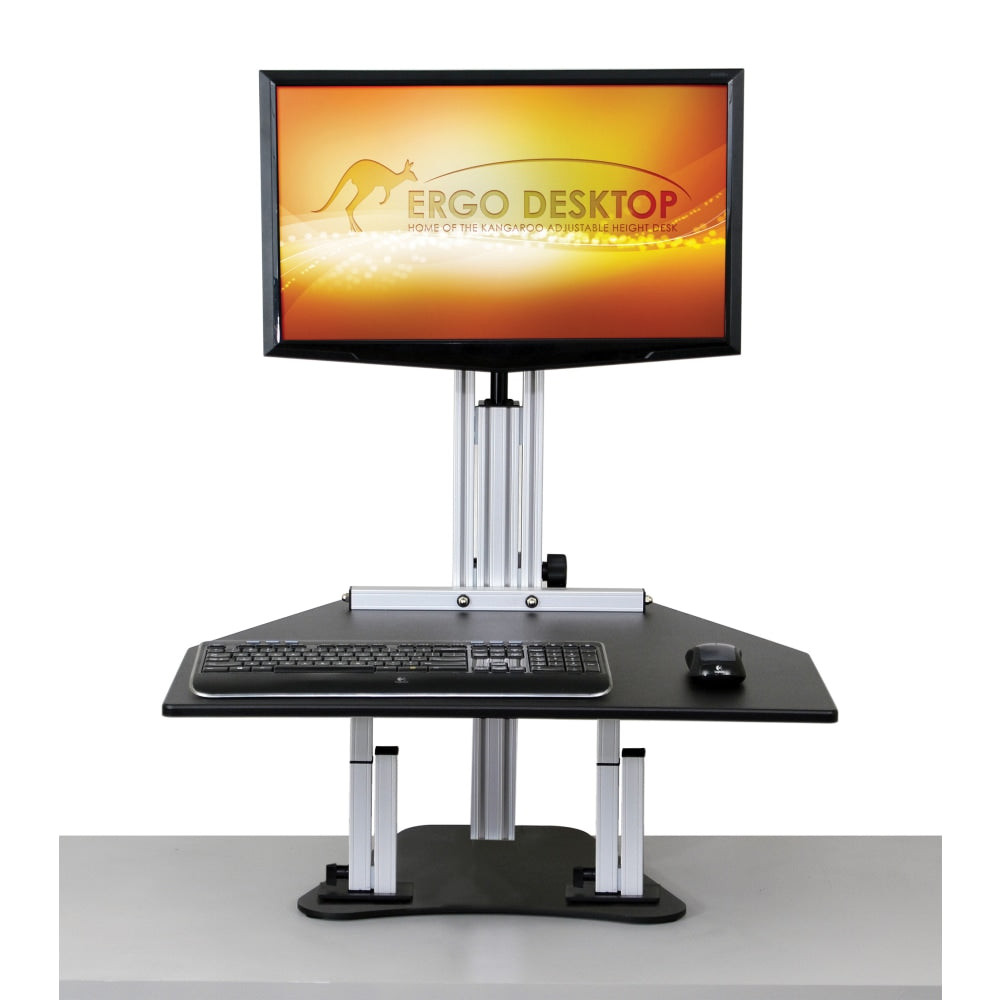 ERGO DESKTOP Kangaroo Pro Standing Desk Bundle, 36inH x 28inW x 24inD, Black