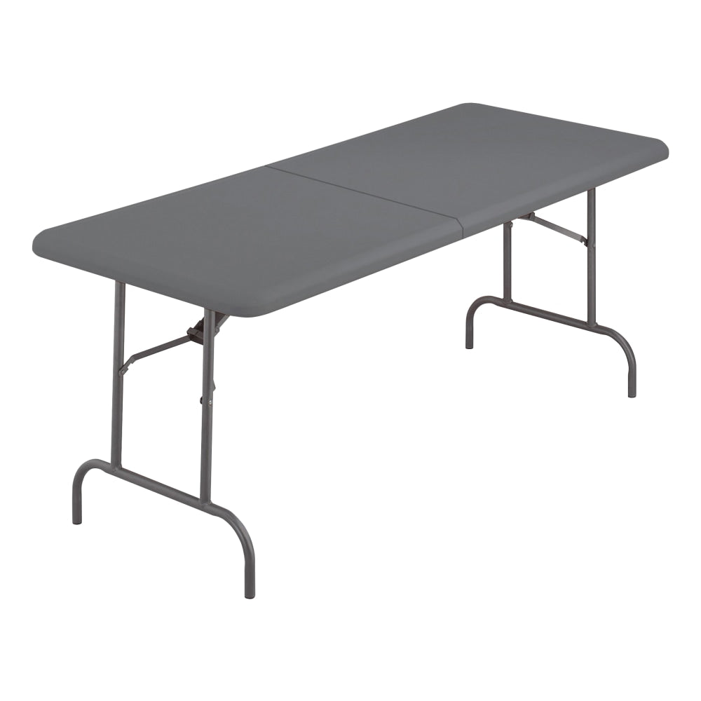 Iceberg IndestrucTable TOO Bifold Table - For - Table TopRectangle Top - 60in Table Top Length x 30in Table Top Width x 2in Table Top Thickness - 29in Height - Indoor, Outdoor - Charcoal, Powder Coated - Tubular Steel