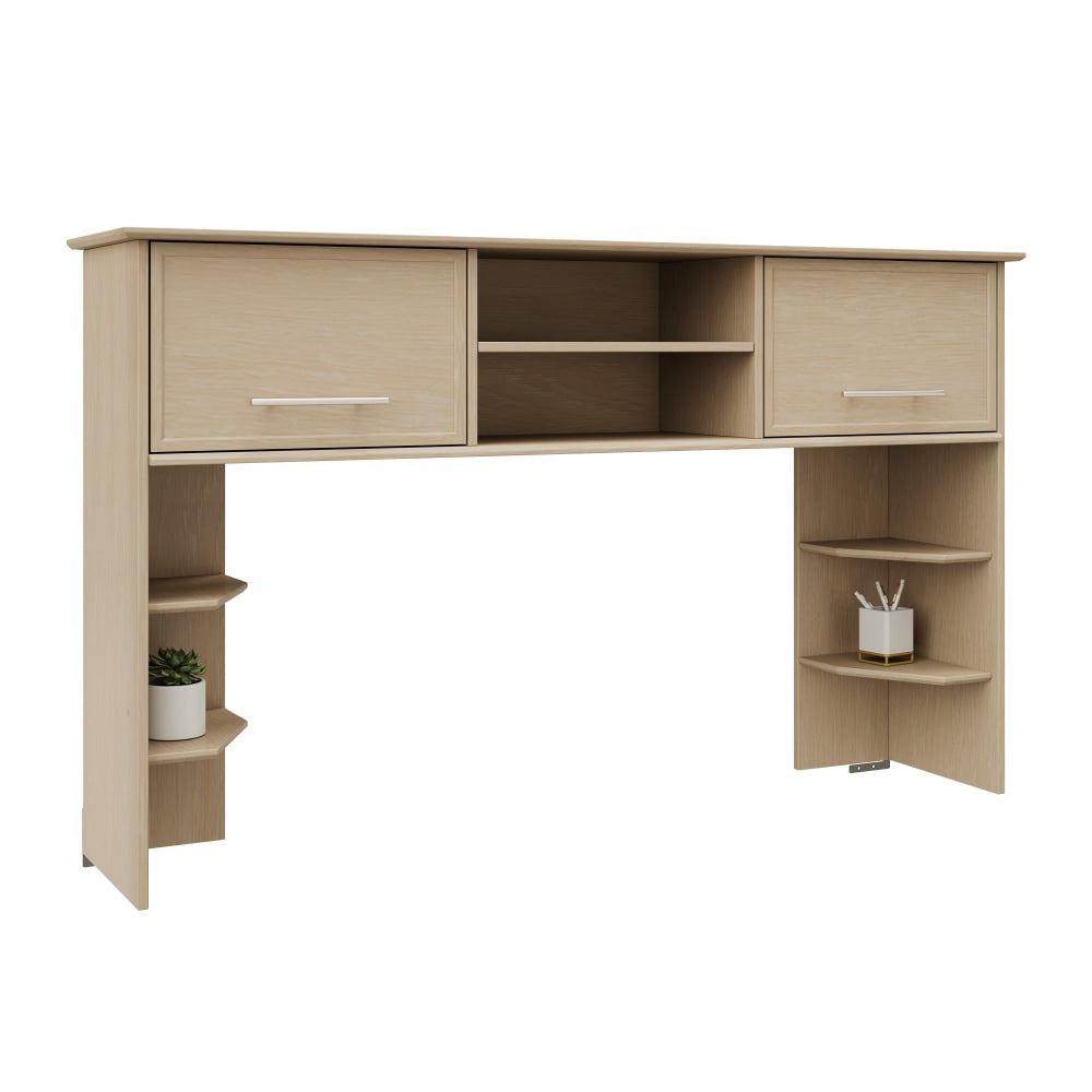 Realspace Koru 60inW Hutch For Koru L-Shaped Or Straight Computer Desks, Natural Oak