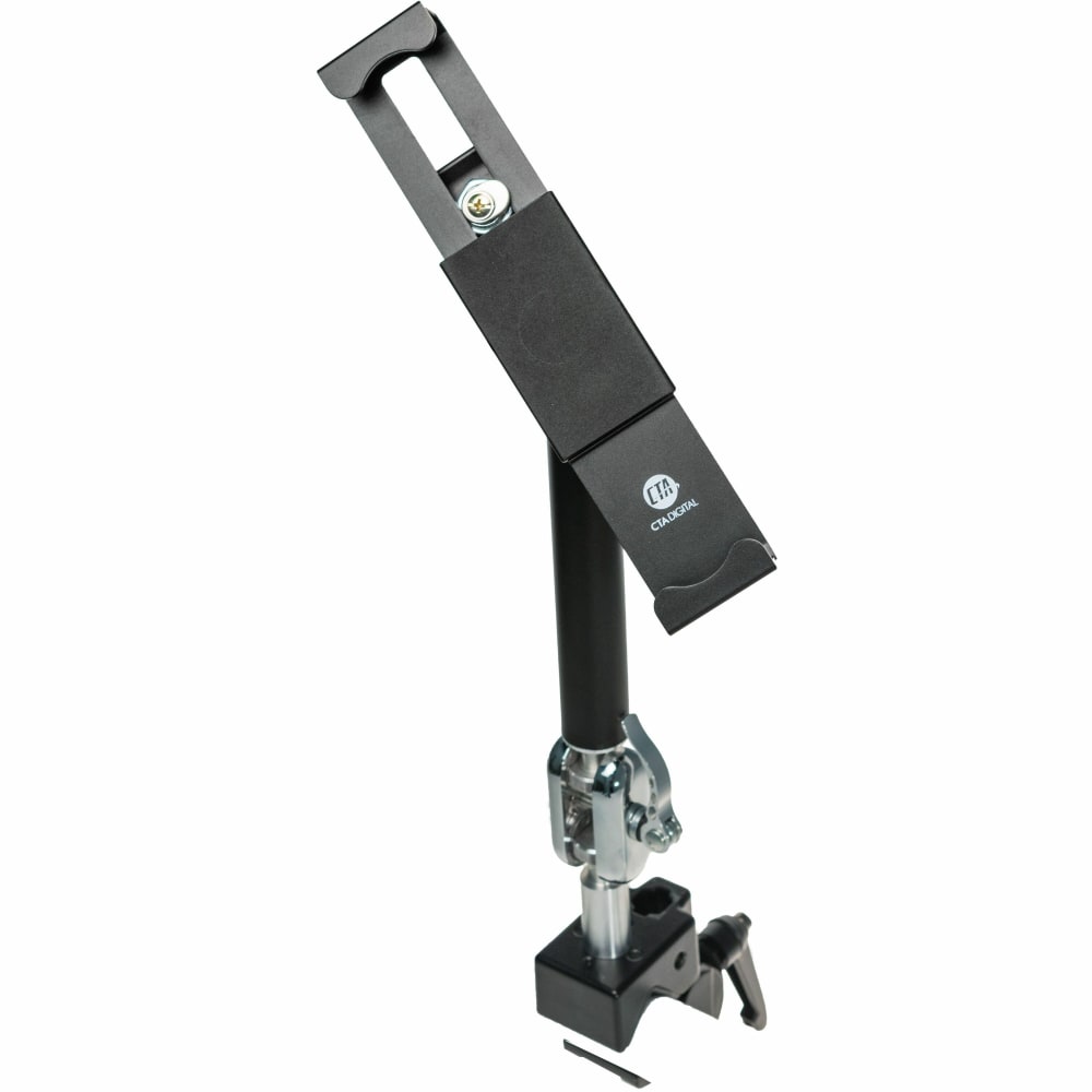 CTA Digital Heavy-Duty Security Pole Clamp For 7in-14in Tablets, Including iPad 10.2in (7th/8th/9th Generation)