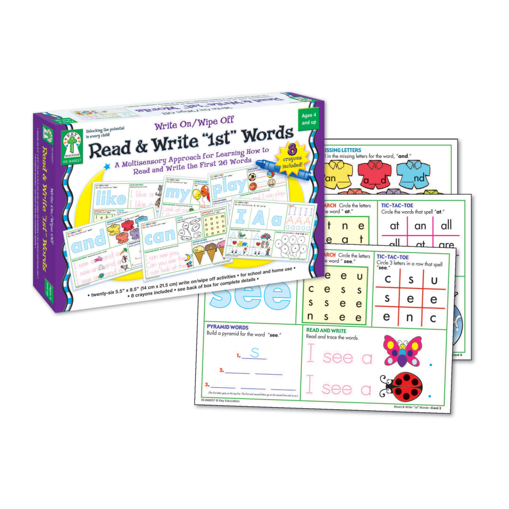 Key Education Write On/Wipe Off Read And Write 1st Words, Grades Pre-K - 1