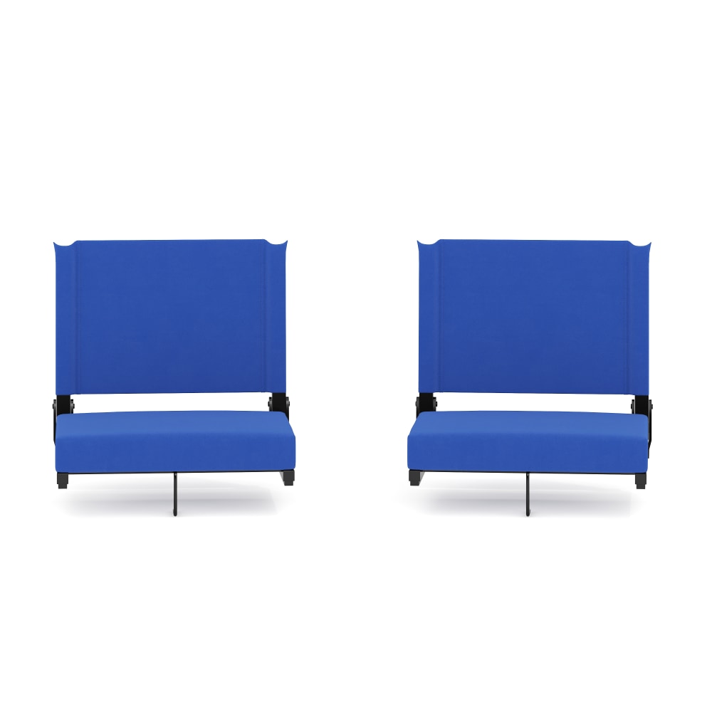 Flash Furniture Grandstand Comfort Seats, Blue/Black, Set Of 2 Seats