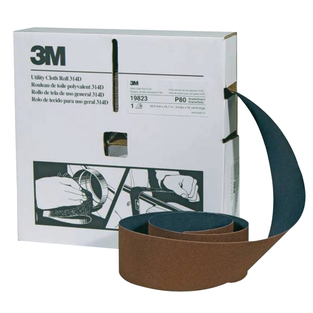 3M 314D Utility Cloth Roll, P320 Grit, 2in x 50 Yards