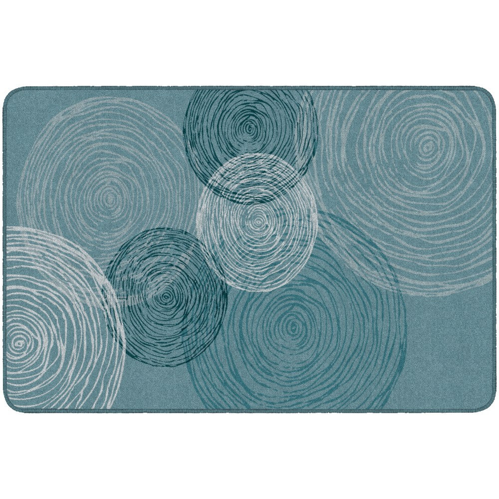 Flagship Carpets Kaleidoscope Rectangular Rug, 48in x 72in, Blue