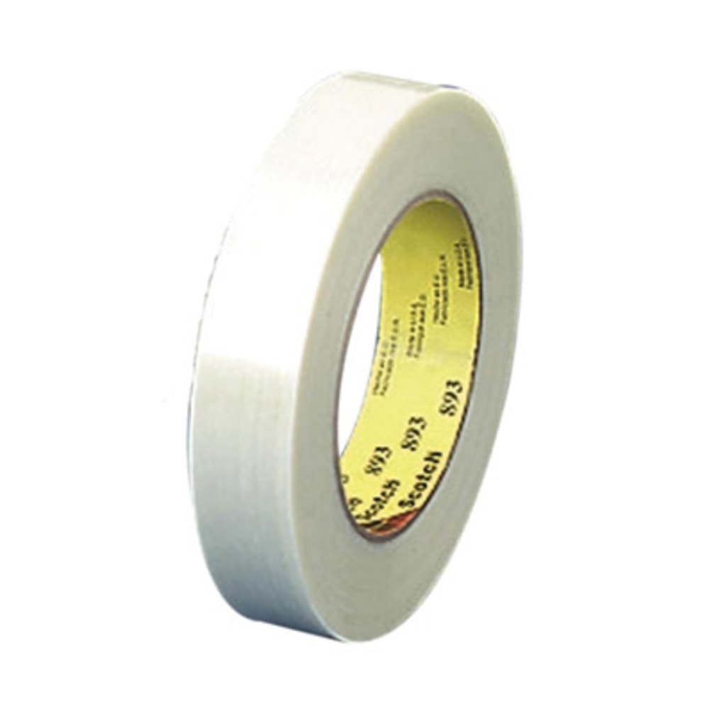 Scotch General Purpose Filament Tape - 0.75in Width x 60 Yd. Length - 3in Core - Synthetic Rubber - Glass Yarn Backing - 1 / Roll - Clear