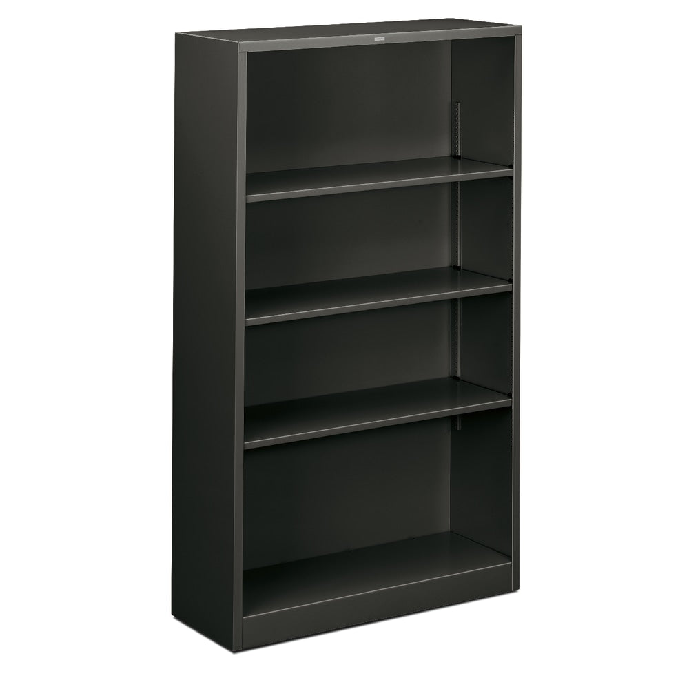 HON Brigade Steel Modular Shelving Bookcase, 4 Shelves, 59inH x 34-1/2inW x 12-5/8inD, Charcoal