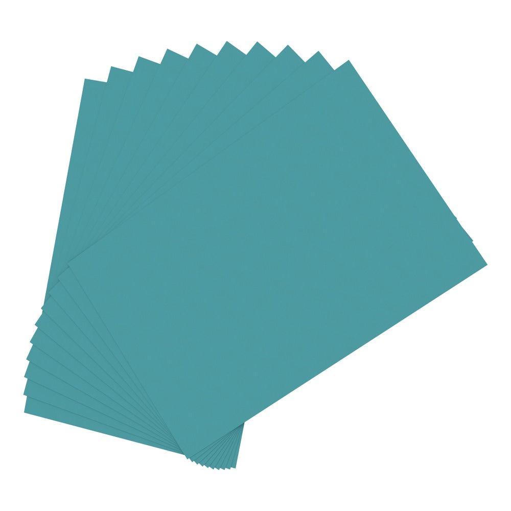 Office Depot Brand Construction Paper, 12in x 18in, 100% Recycled, Turquoise, Pack Of 50 Sheets