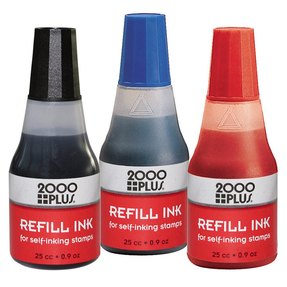 2000 PLUS Self-Inking Stamp Refill Ink, 1 Oz, Black