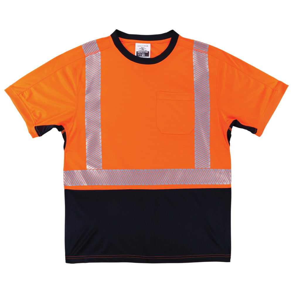 Ergodyne GloWear 8283BK Lightweight Performance Hi-Vis T-Shirt, 5X, Orange