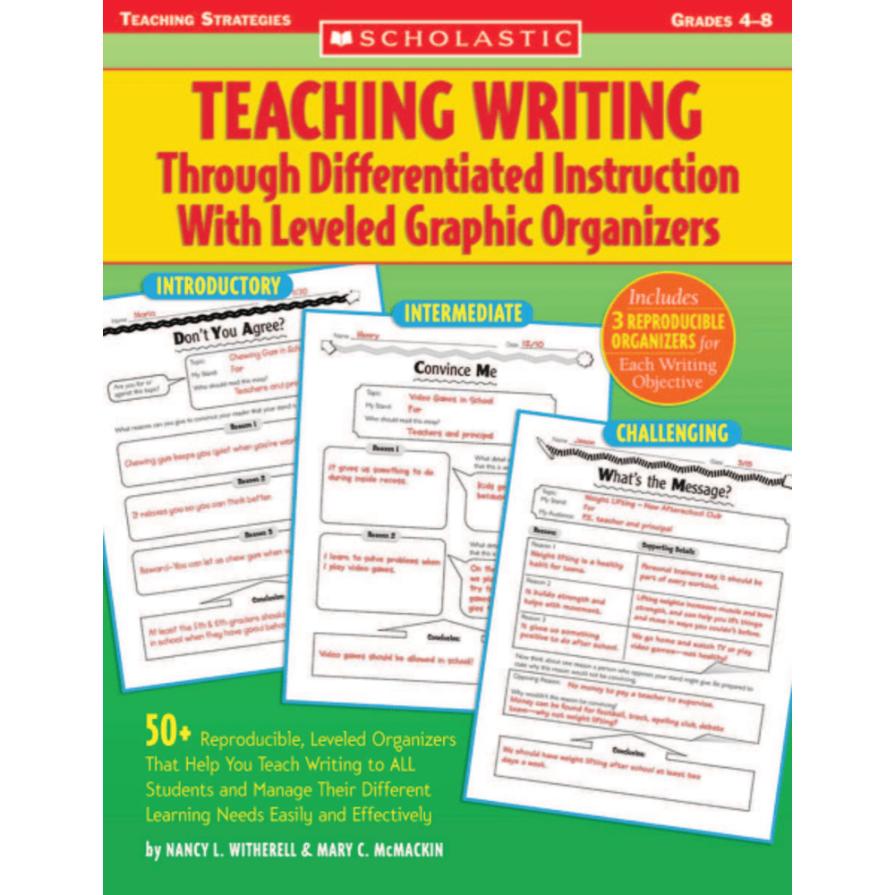 Scholastic Teaching Writing Through Differentiated Instruction With Leveled Graphic Organizers