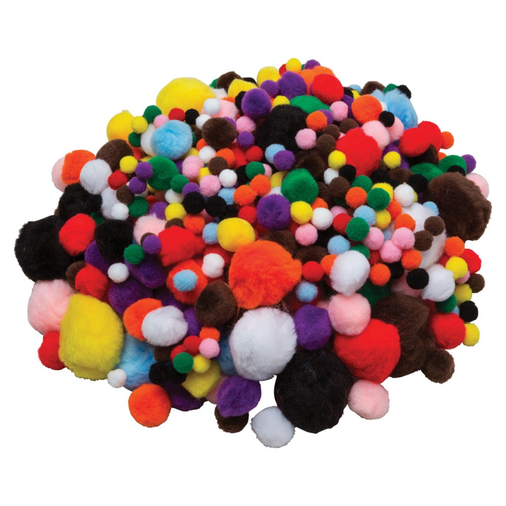 Creativity Street Pom Pons Class Pack - Classroom - Recommended For 3 Year - 300 / Pack - Assorted