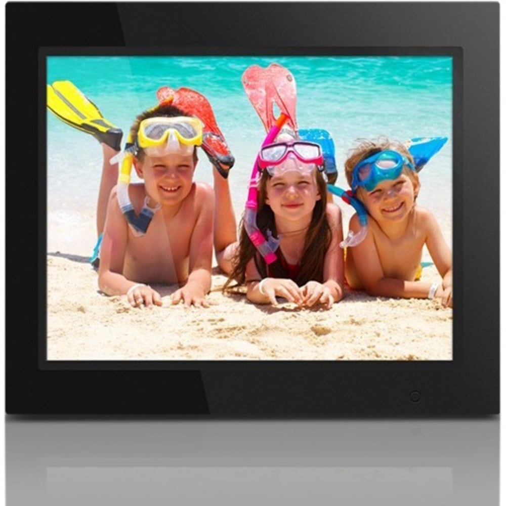 Aluratek ADMPF315F 15in High-Resolution Digital Photo Frame, 14in x 1.13in x 12in, Black