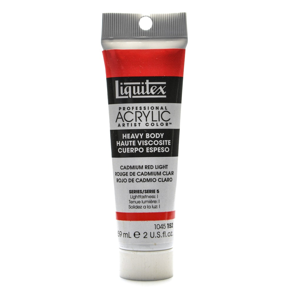 Liquitex Heavy Body Professional Artist Acrylic Colors, 2 Oz, Cadmium Red Light