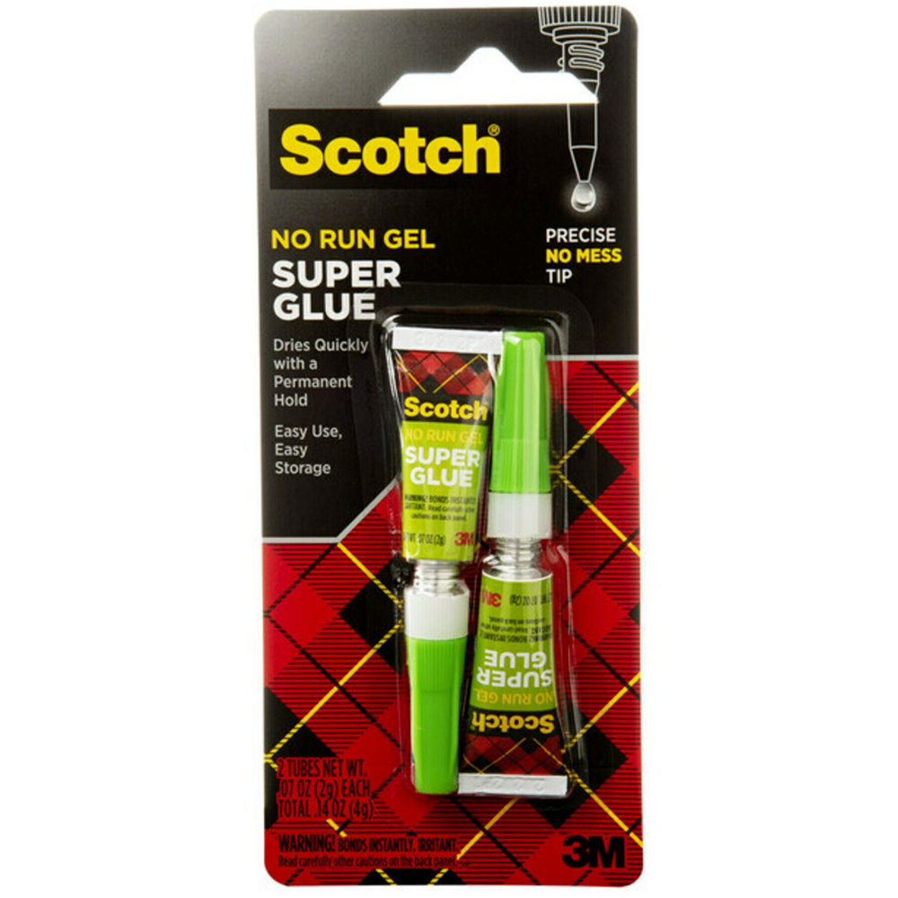 Scotch Gel Super Glue, 0.07 Oz, Pack Of 2