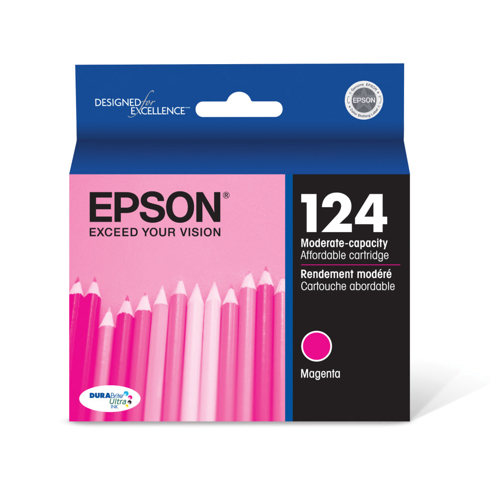 Epson 124 DuraBrite Ultra Magenta Ink Cartridge, T124320