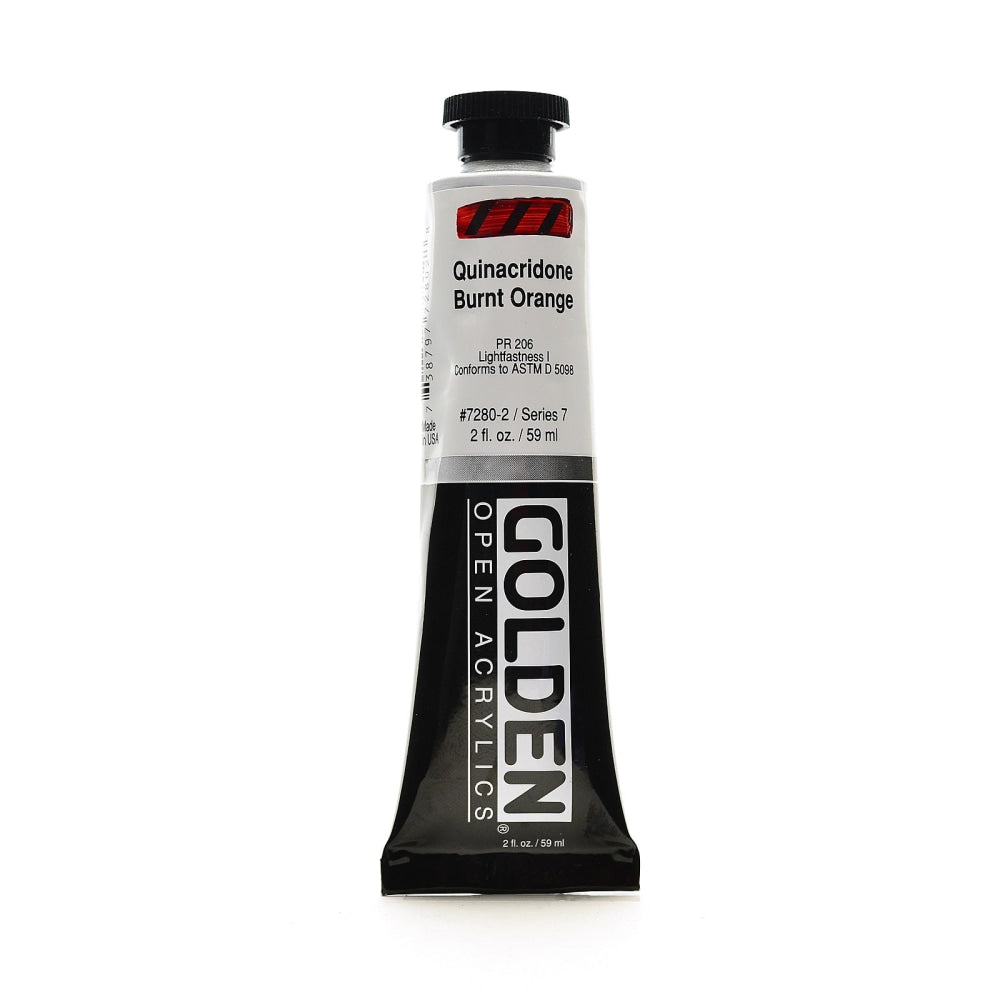 Golden OPEN Acrylic Paint, 2 Oz Tube, Quinacridone Burnt Orange