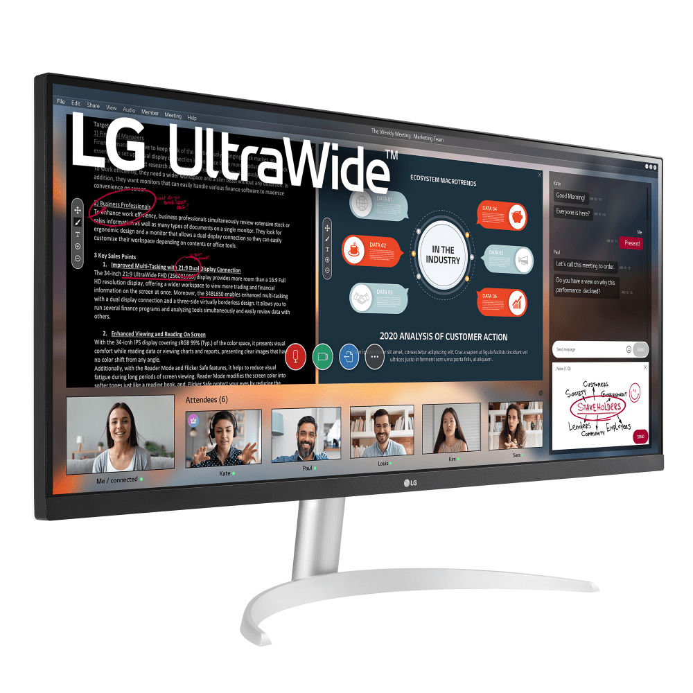 LG 34in UltraWide FHD IPS Monitor, 34WP50S, FreeSync