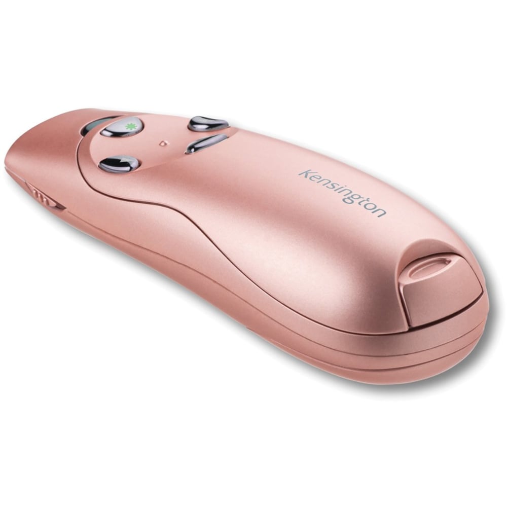 Kensington Presenter Expert Wireless With Green Laser - Rose Gold - Wireless - Radio Frequency - 2.40 GHz - Rose Gold - 1 Pack - USB - 4 Button(s)