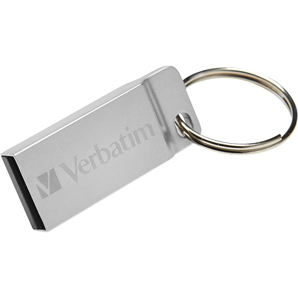 Verbatim 32GB Metal Executive USB Flash Drive - Silver - 32 GBUSB 2.0 - Silver - Water Resistant