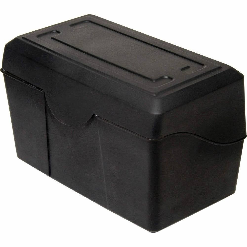 Innovative Storage Designs Plastic Card File, 300-Card Capacity, Black