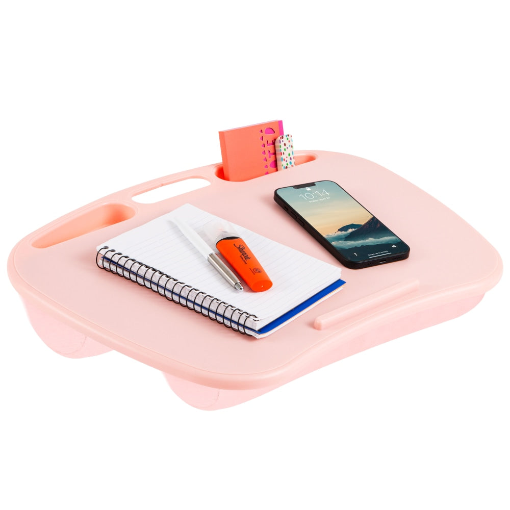 LapGear MyDesk Lap Desk, 13inH x 17.9inW x 2.6inD, Rose Quartz