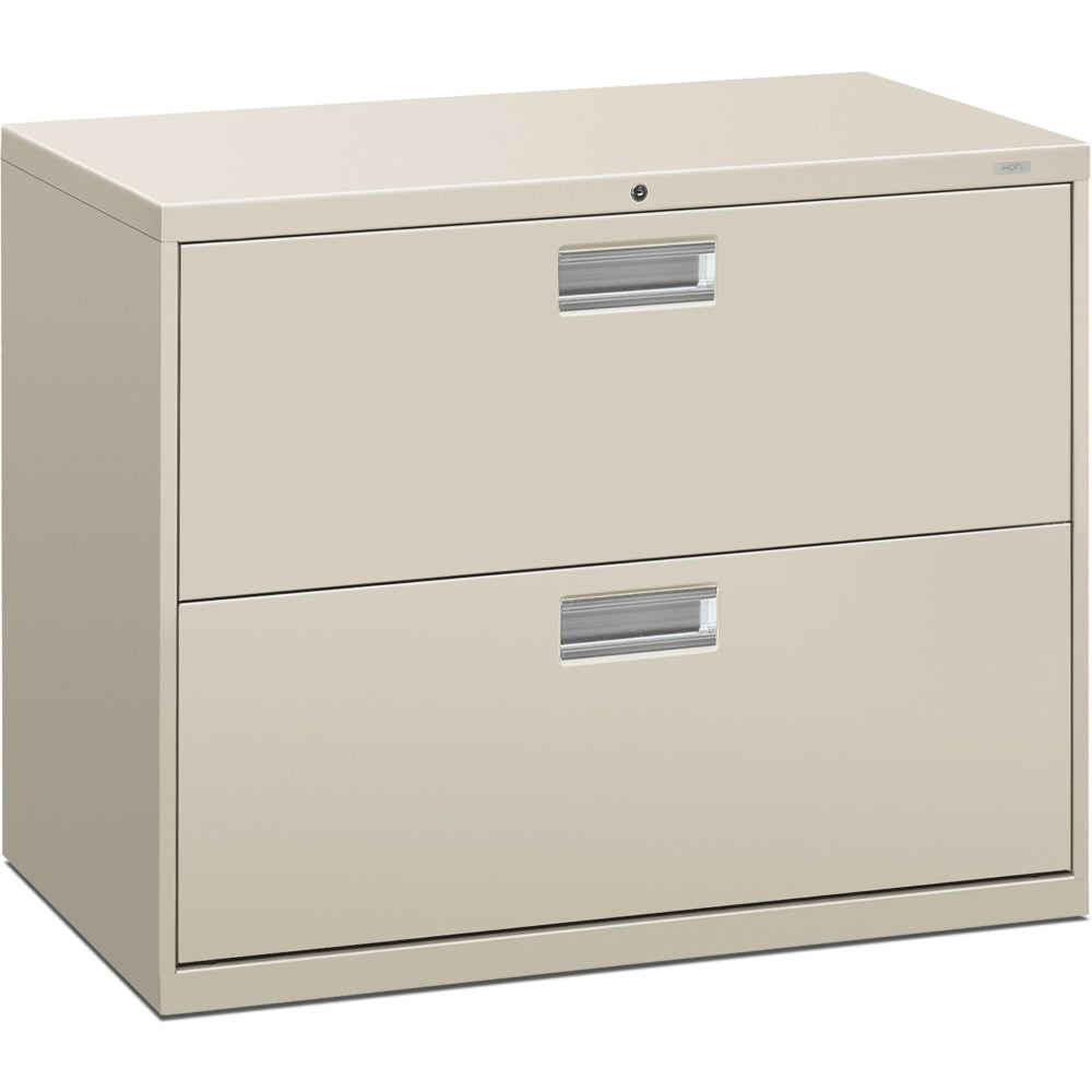 HON Brigade 600 36inW x 19-1/4inD Lateral 2-Drawer File Cabinet, Light Gray