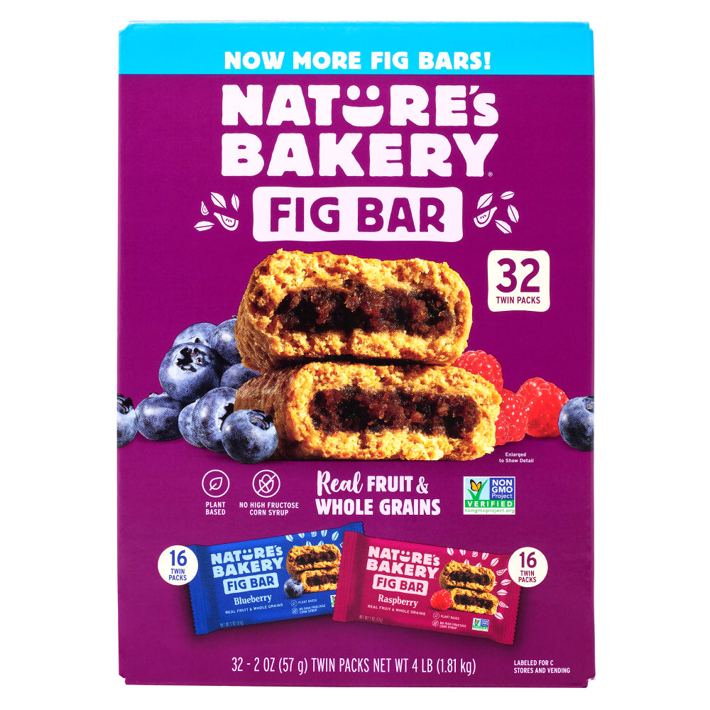 NATUREs BAKERY Fig Bars Variety Pack, 2 oz, 32 Count