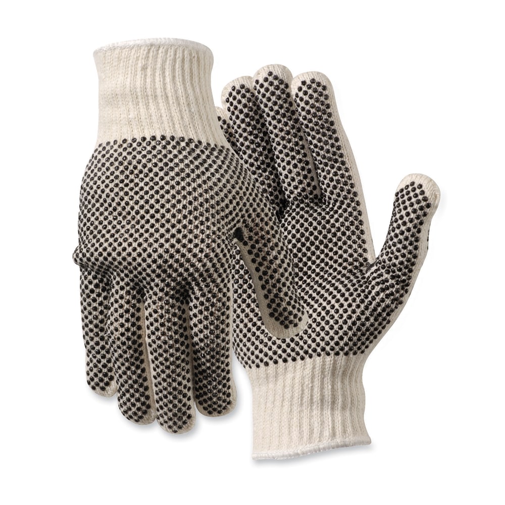 North Safety Poly/Cotton Gloves, Large, White