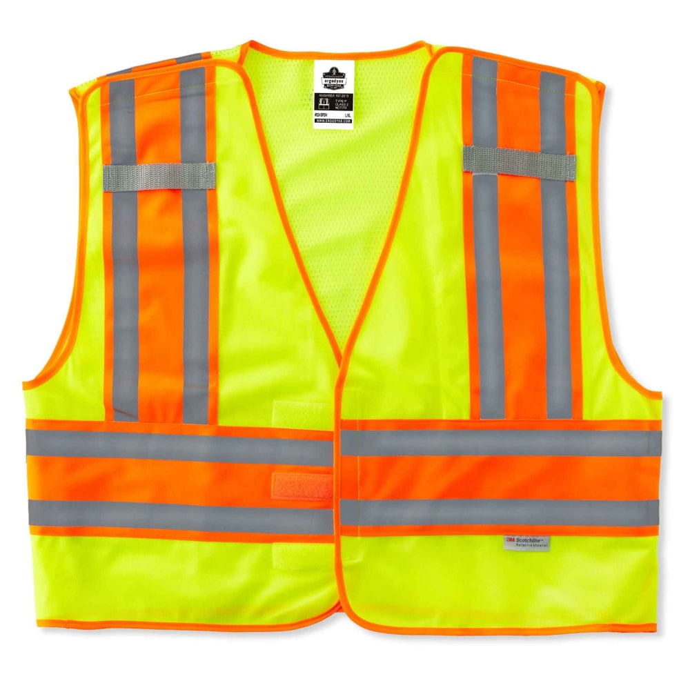 Ergodyne GloWear Safety Vest, Public, Type-P Class 2, XX-Large/3X, Lime, 8245PSV