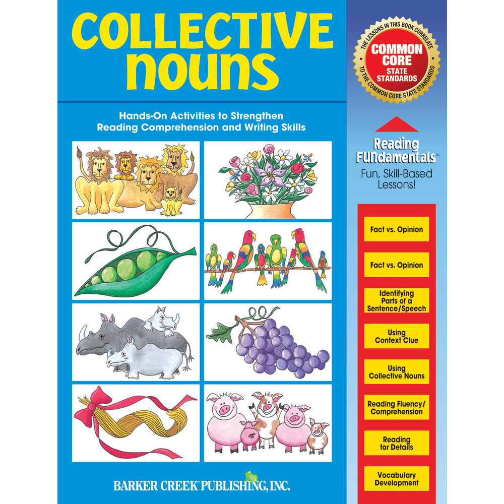 Barker Creek Grammar Activity Book, Collective Nouns, Grades 1 To College