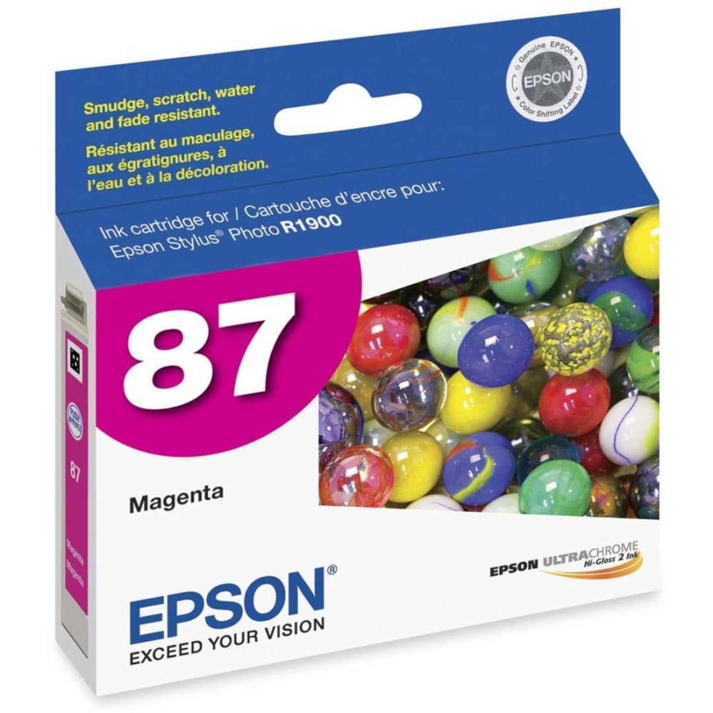 Epson 87 UltraChrome Hi-Gloss 2 Magenta Ink Cartridge, T087320