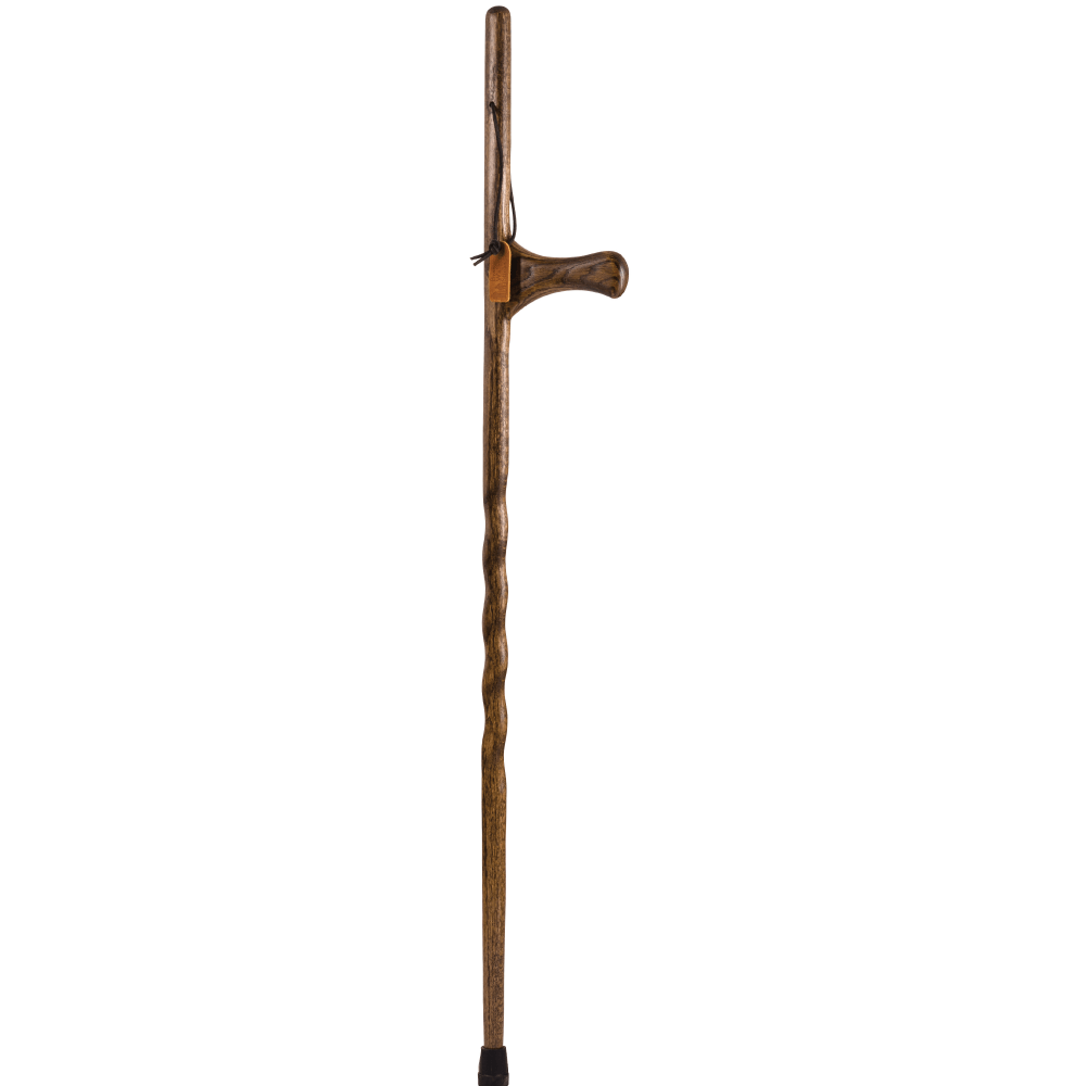 Brazos Walking Sticks Oak Dual-Purpose Staff, 55in, Brown