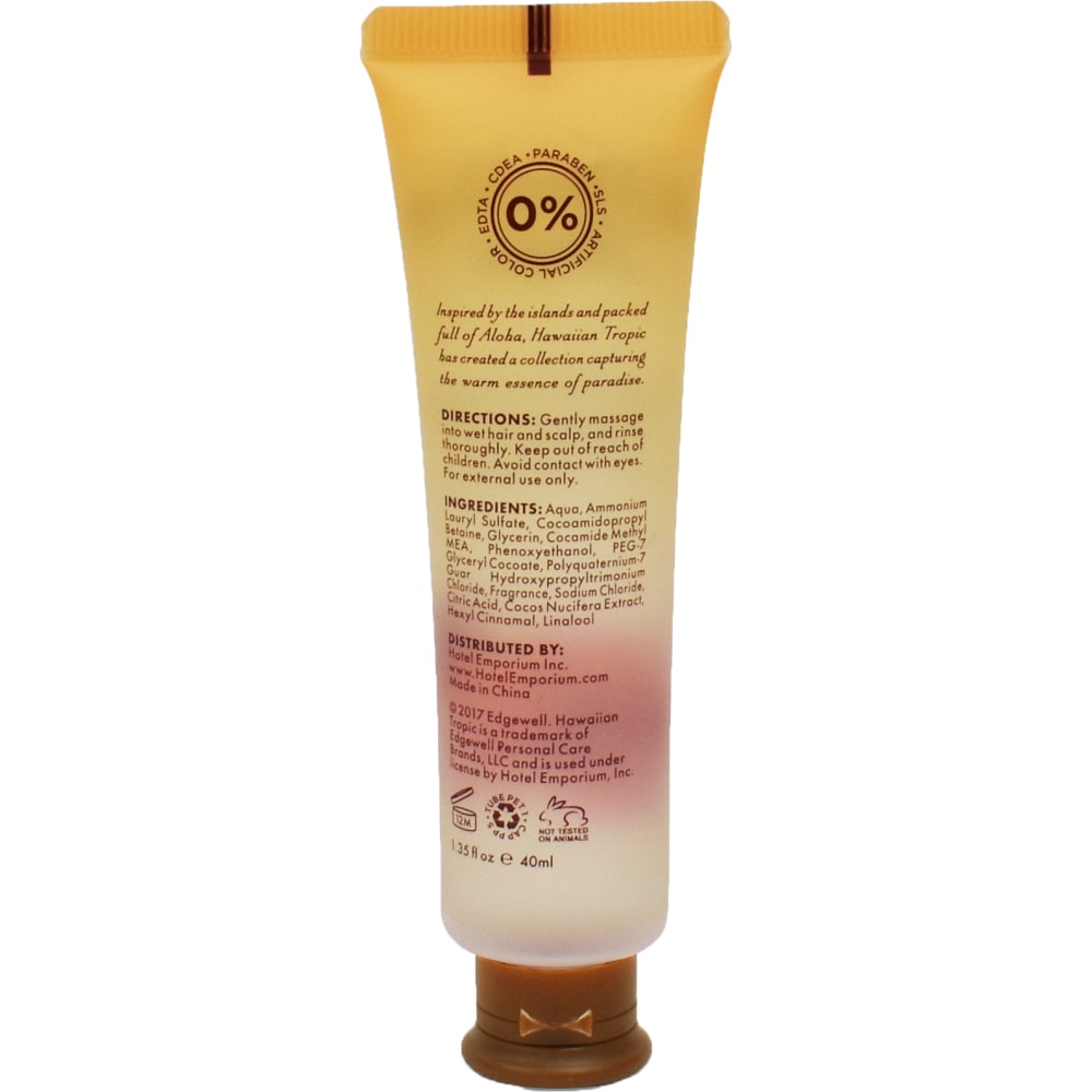 Hotel Emporium Hawaiian Tropic Shampoo, Conditioning, 1.35 Oz, Silky Coconut, Case Of 144 Tubes