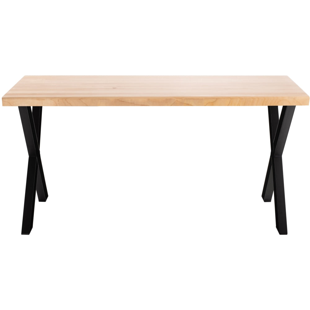 National Public Seating Collaborator Table, 30inH x 30inW x 72inD, Butcherblock Top