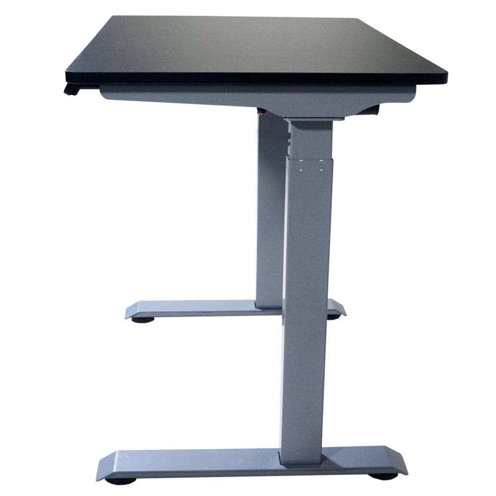 Victor Electric 36inW Standing Desk, Black/Light Gray