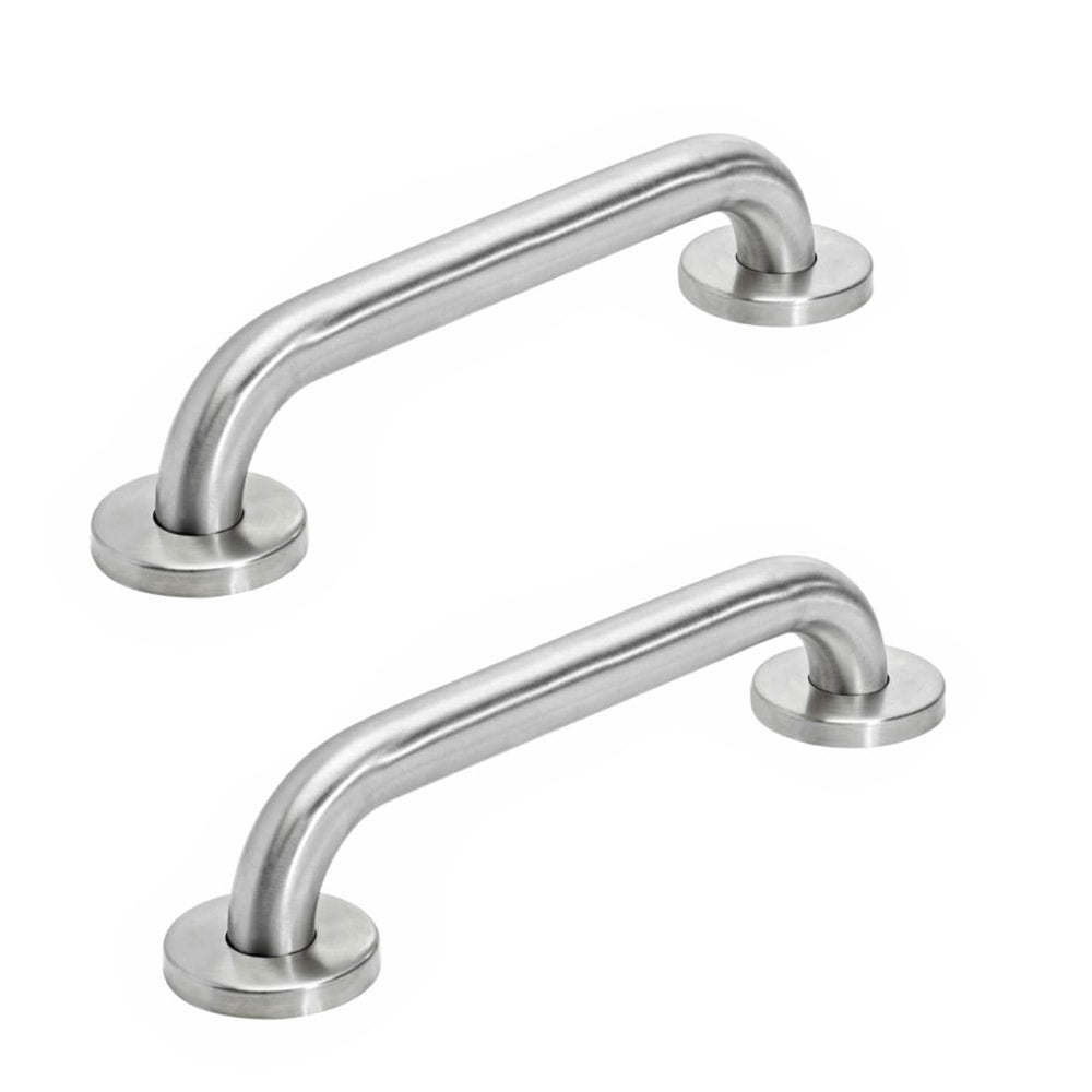 Alpine Stainless-Steel Safety Grab Bars, 36in x 1-1/4in, Silver, Pack Of 2 Bars