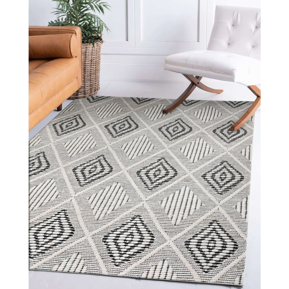 Linon Aria Area Rug, 5ft x 7ft, Arkin Cream/Gray