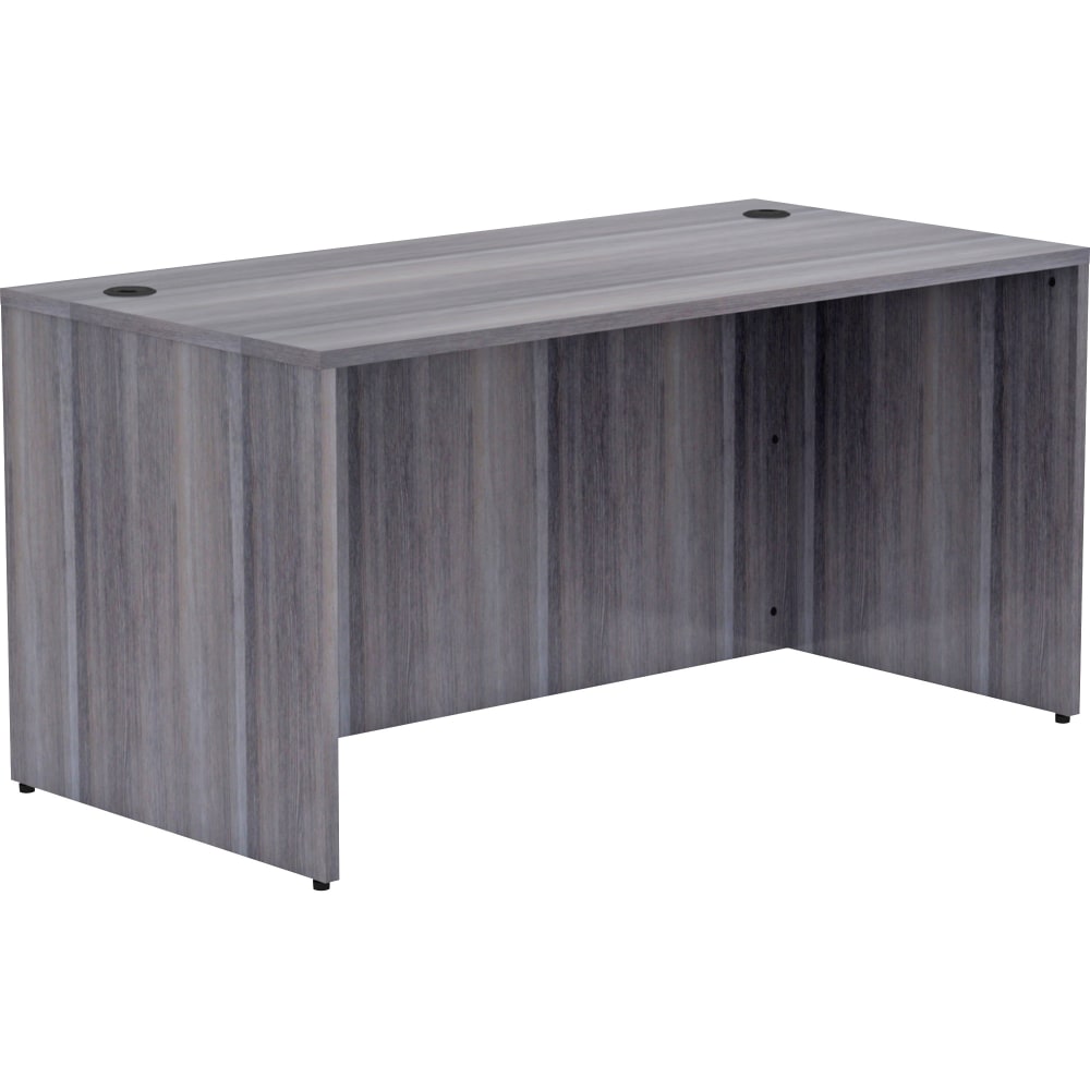 Lorell Essentials 60inW Computer Desk, Weathered Charcoal