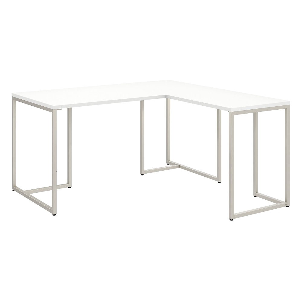 Bush Business Furniture Method 60inW L-Shaped Corner Desk With Return, White, Standard Delivery