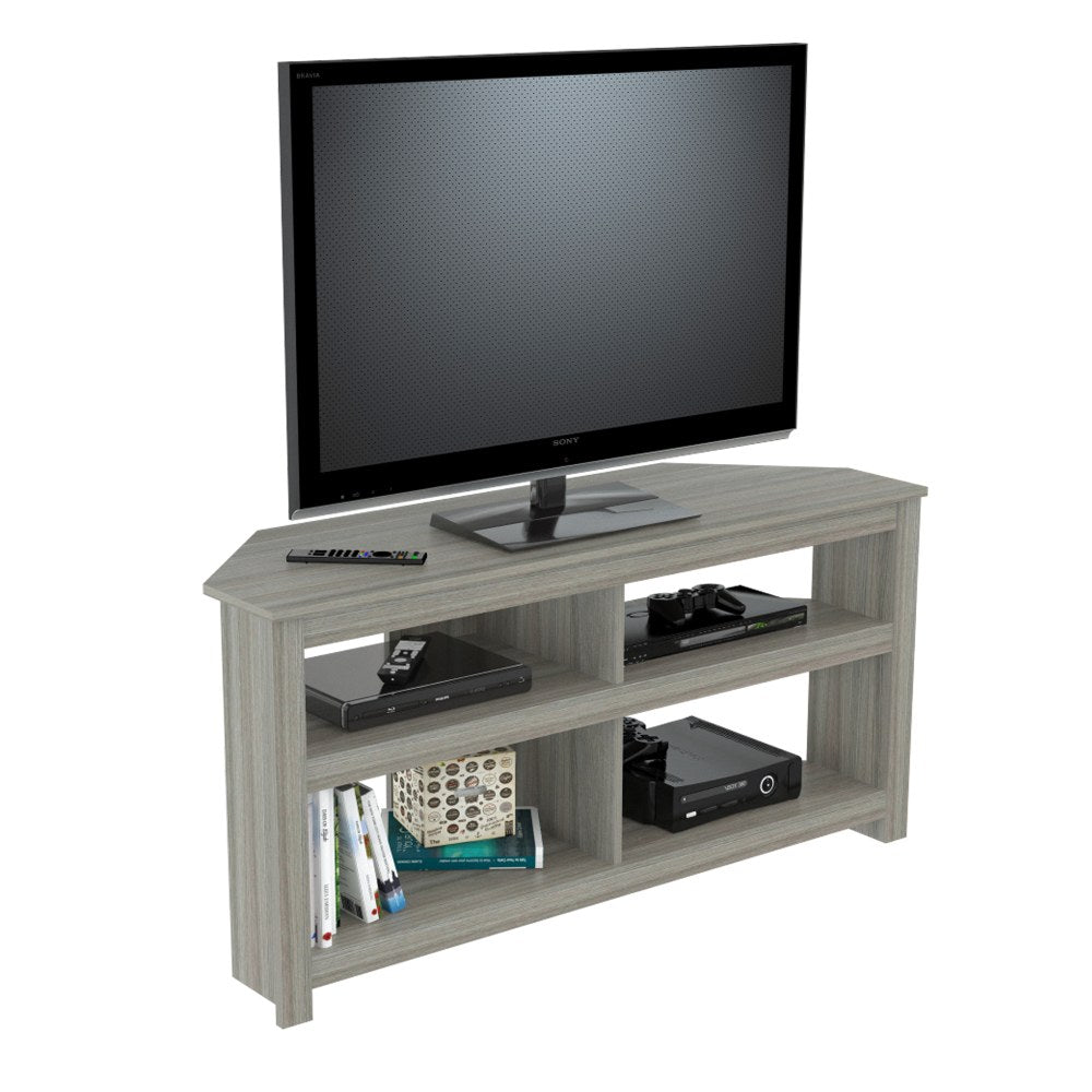 Inval Corner TV Stand For TVs Up To 60in, Smoke Oak