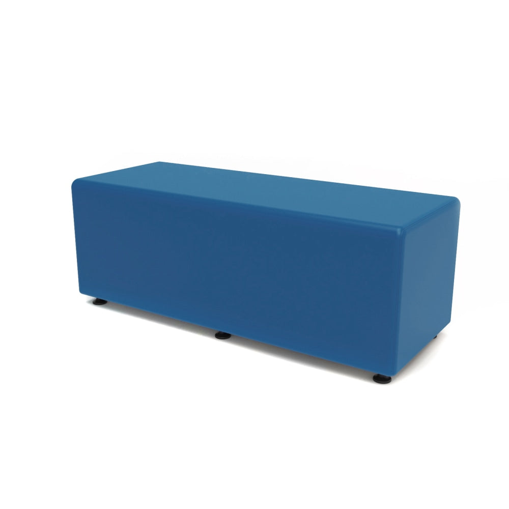 Marco Rectangle Bench, 16inH x 48inW x 19inD, Blue